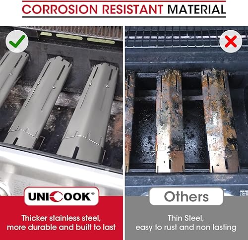 Miniatura 3 de Unicook Paquete de 3 placas de calor ajustables para parrilla, se extiende de 11.75 a 21 pulgadas de longitud, piezas de repuesto para cubierta de