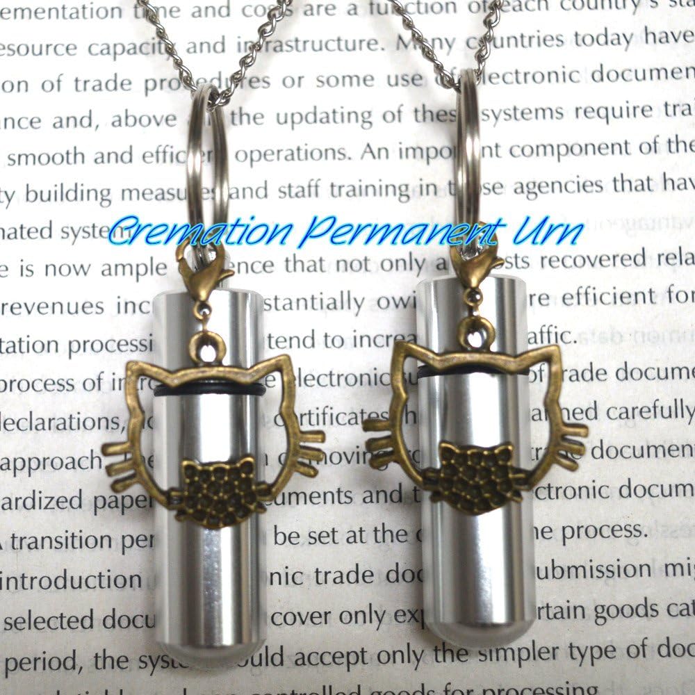 Cremation Permanent Urn Cat Urn Necklace Memorial Cat