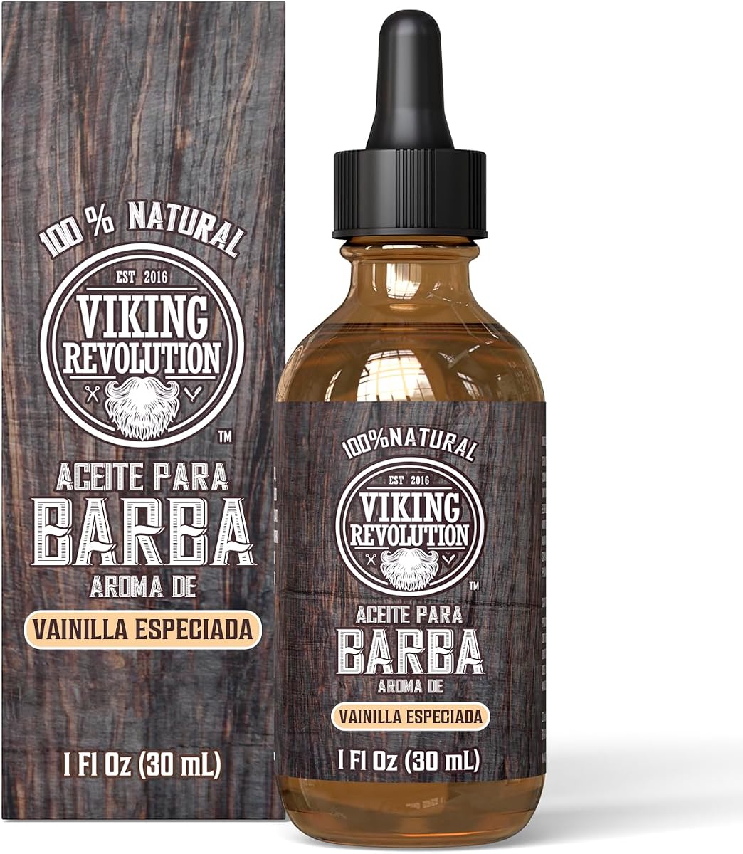 Viking Revolution Beard Oil for Men - All Natural Beard Oil with Argan Oil & Jojoba Oil Be