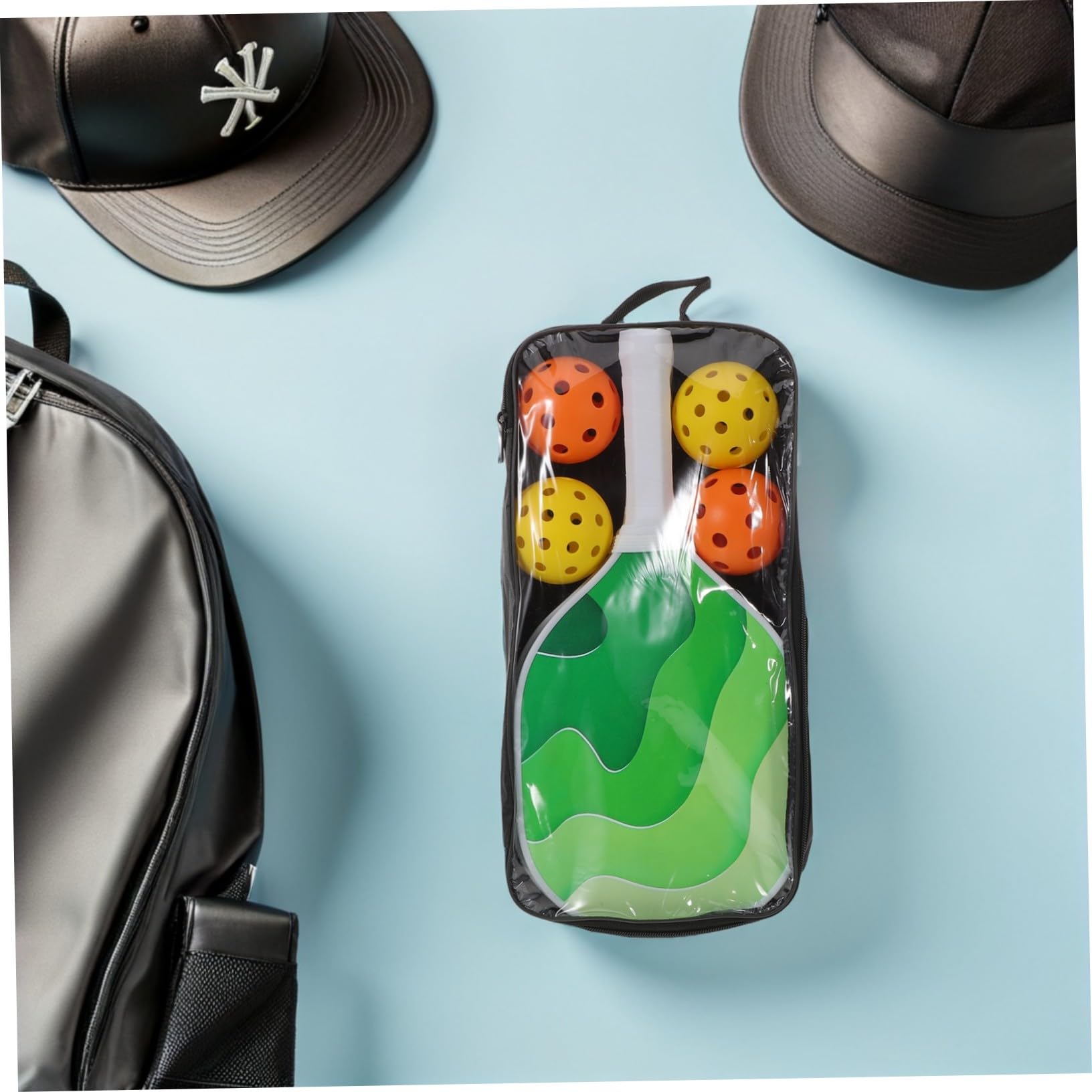 POPETPOP Racchetta Da Pickleball Set Per Gioco All Aperto Kit Di Allenamento Con Palline e Borsa Attrezzatura Sportiva Leggera Per Viaggi e Attività Indoor