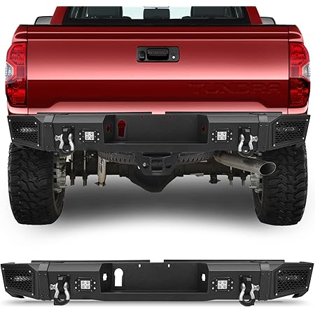 ECCPP Rear Bumper Fit for 2014 2015 2016 2017 2018 for Toyota Tundra with D-ring,Texture Black