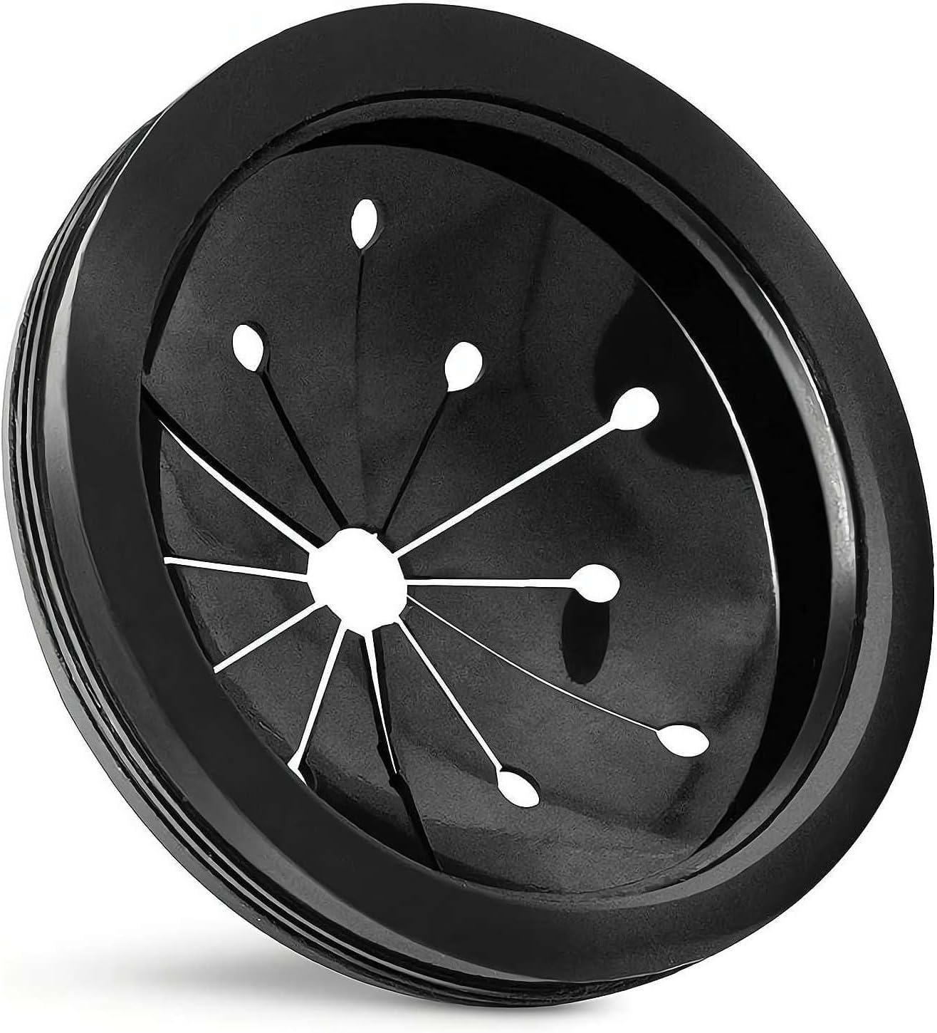 Black 3-Inch Garbage Disposal Splash Guard - Kitchen Sink Baffle Covers for Whirlaway, Waste King and GE Models - Rubber Drain Cover Disposal and Splash Protection, Garbage Disposals and Parts