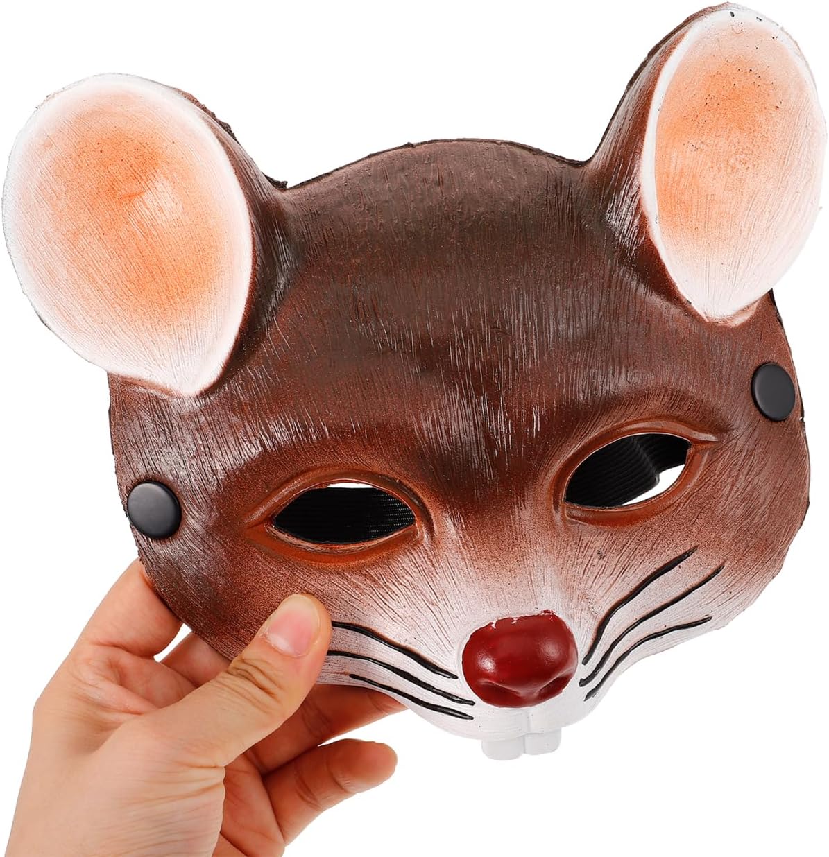 Gadpiparty Rat Head Masks Animal Half Face Masks 3D Mouse Mask Halloween Mask for Kids Adults Halloween Easter Costume Party - Image 5