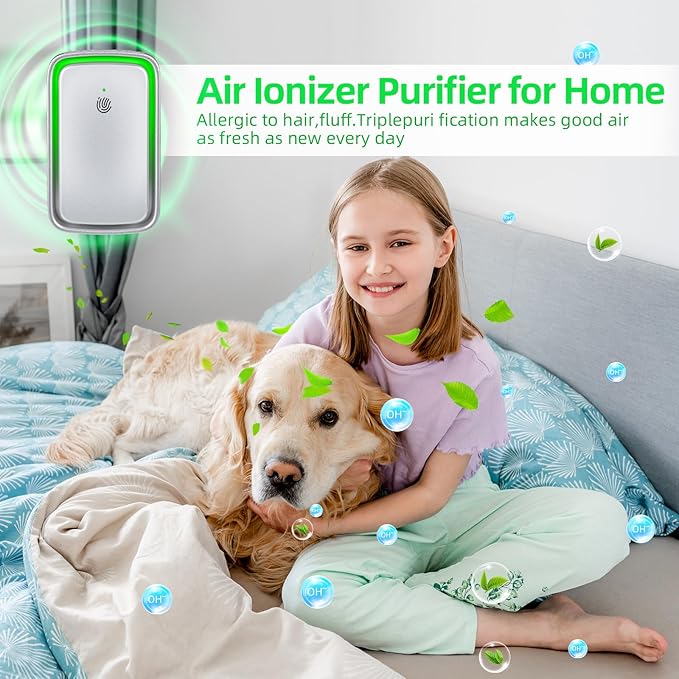 Purificador de Aire Ionico Enchufable 3 Paquetes Plata miniatura 4