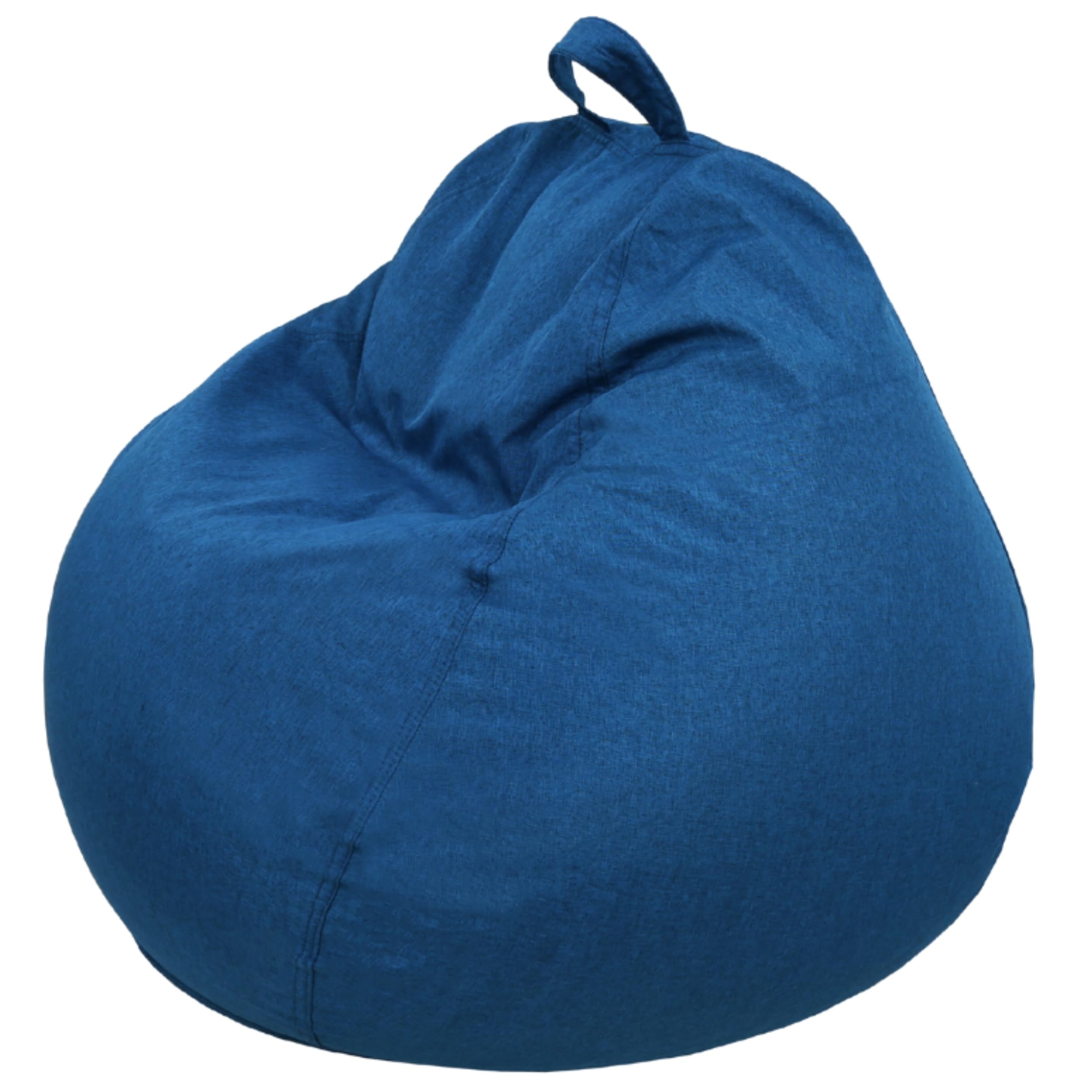 bananair - Pouf Poltrona Sacco con Imbottitura in Schiuma - Morbido e Confortevole - Fodera Lavabile - Pratico e Facile da Trasportare - Pouf Sacco per Tutta la Famiglia (80x70 cm, Blu)