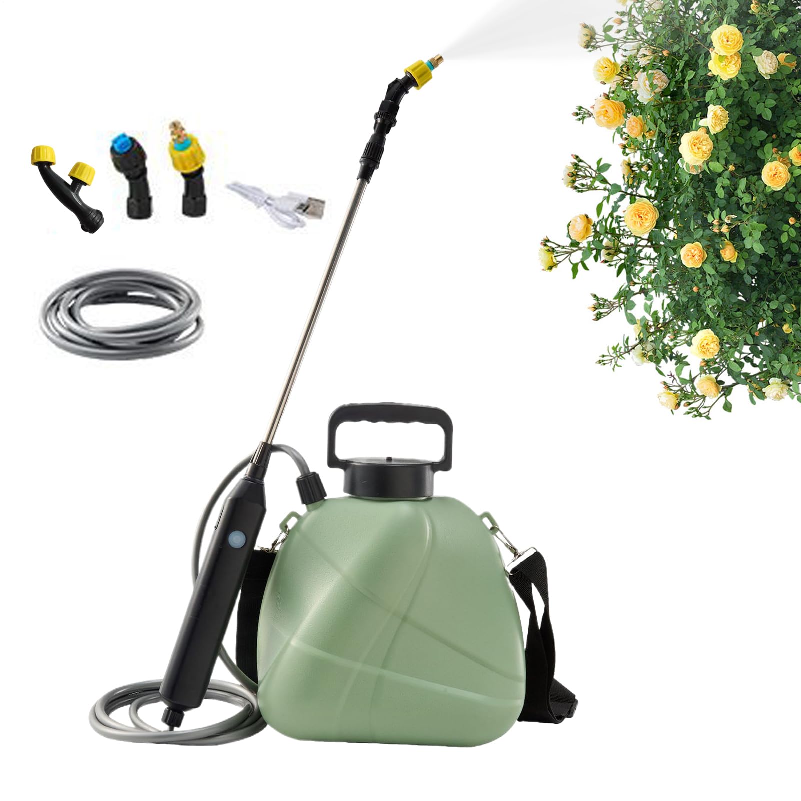 Spruzzatore Elettrico Da Giardino Per Innaffiamento Piante 5 Litri | Spruzzatore Antigoccia Da Giardinaggio Per Proprietari Agricoltori Pulitori Paesaggisti Terrazzo Giardino Fattoria Campeggio