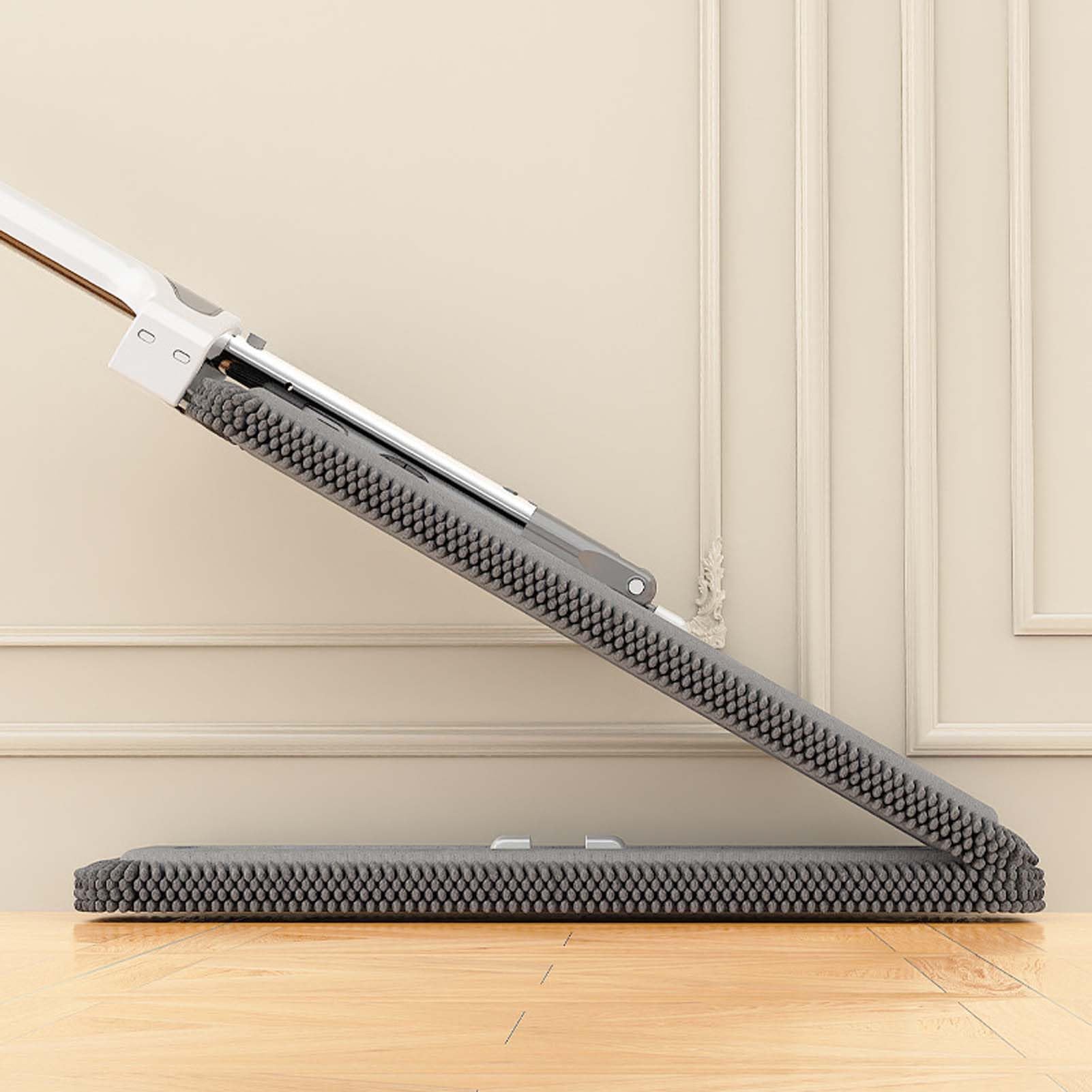 Mopa Fregona Microfibra con Paño Lavable, Fregona Reutilizable para Limpieza De Suelos, Limpiador De Suelos Absorbente con Mango Regulable para Hogar Cocina Baño Y Baldosas