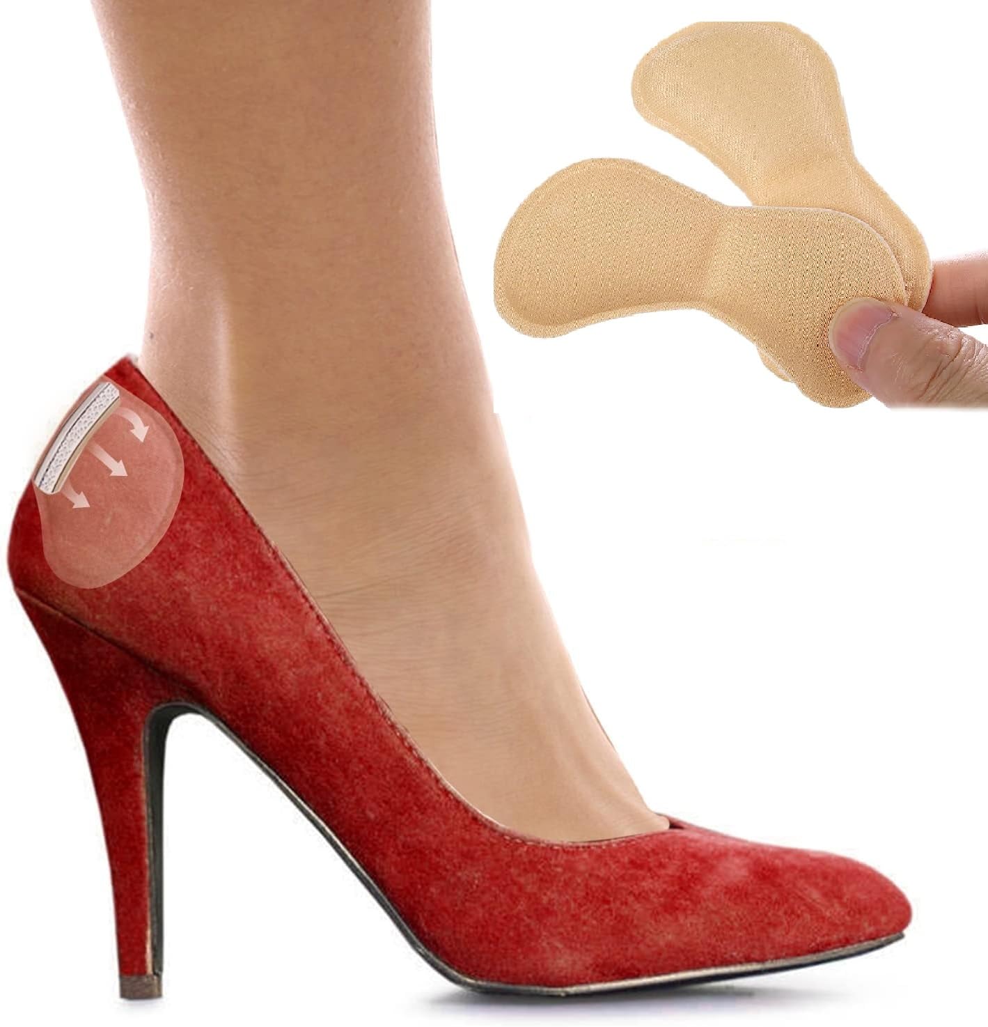 VARiSTY Gel Insole Men For Loose Shoes or Replacing Existing Insoles Shoe Heel Cushion Pads for Men and Women Heel Grip Liners Insert Heel Pad For Heel Pain Height Increase Insoles (Heel Liner) (B0CCVYFM59) Amazon Price History, Amazon Price Tracker