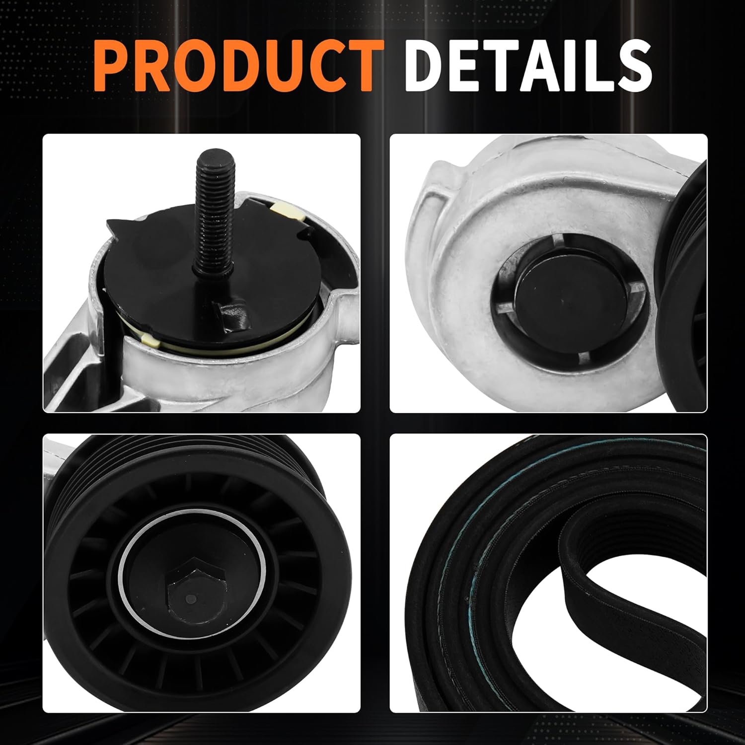 Serpentine Belt Tensioner Kit Compatible with 1992-2003 Dodge Ram 1500/2500/3500, Dakota, Durango, D150/W150, for 3.9L/5.2L/5.9L Engine, Replace 90k-38116