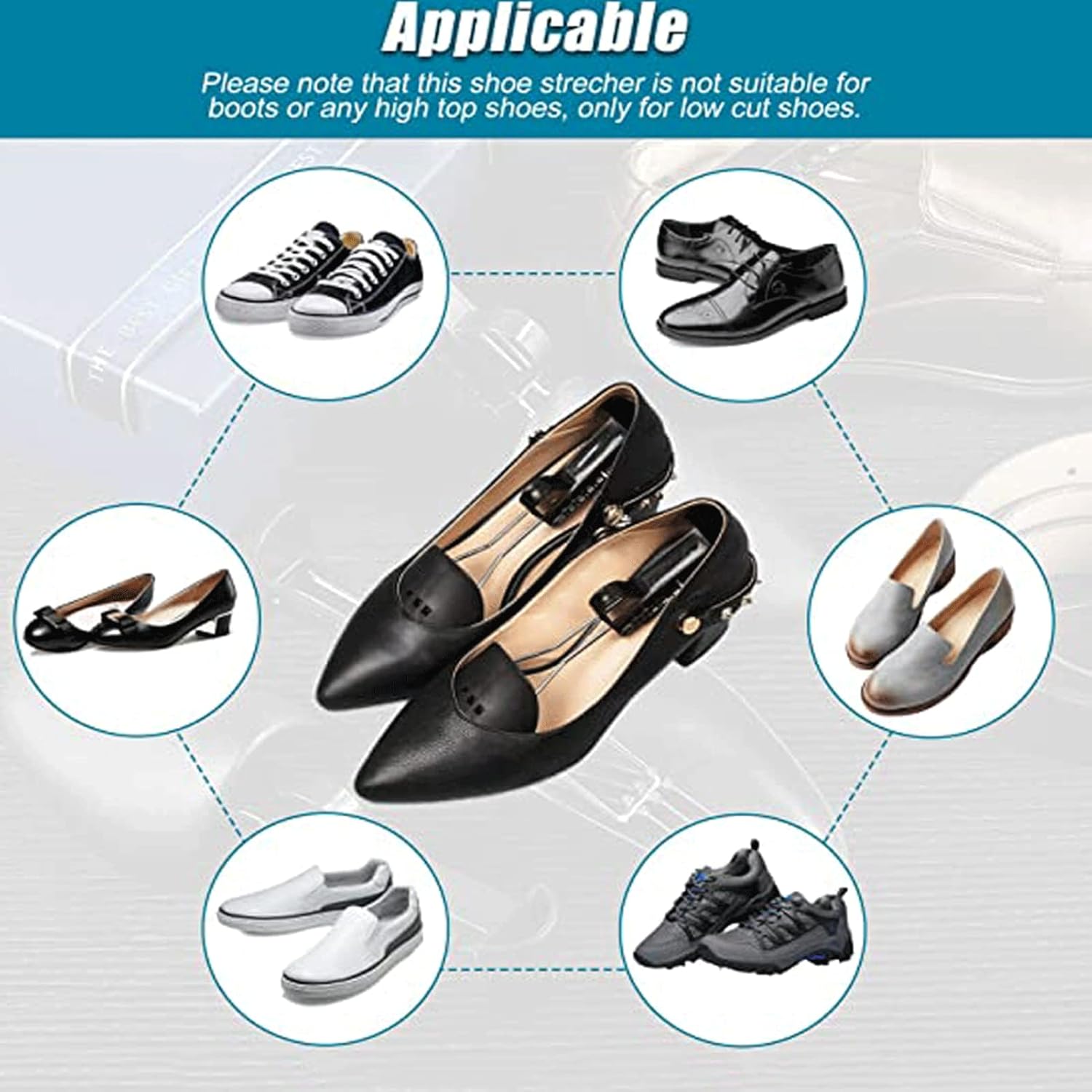1 Pair Plastic Shoe Tree Stretchers Men Shoe Trees for Sneakers Travel,Adjustable Shoes Boot Shaper Supports