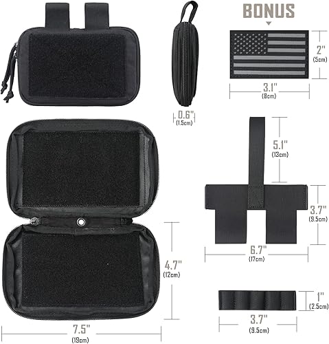 Miniatura 4 de WYNEX IFAK - Bolsa médica para cinturón táctico, bolsa EMT para primeros auxilios de emergencia, bolsa portátil de supervivencia, bolsa organizadora