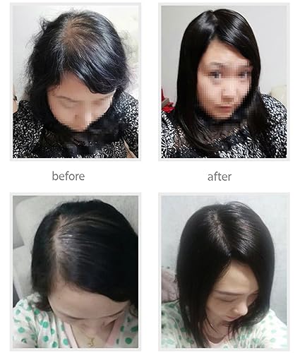 Miniatura 7 de 2 x 3 pulgadas, mono, lacio, cabello humano virgen con clip, pieza de pelo para mujer (6 pulgadas, marrón oscuro)