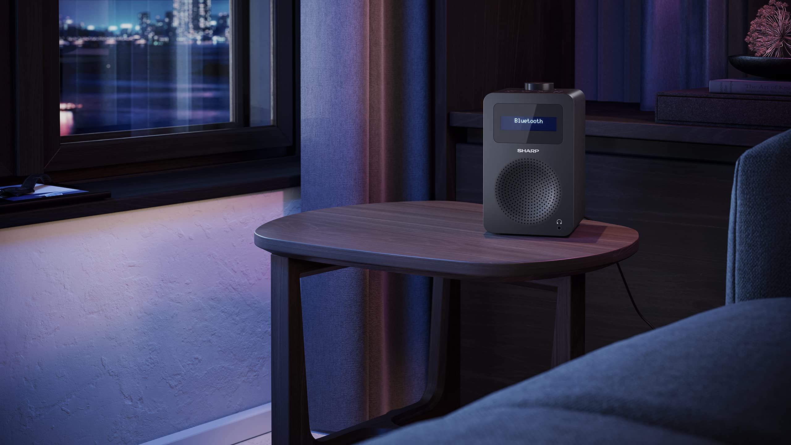 SHARP DR-430(BK) Tokyo Digitalradio – Mit Bluetooth 5.0, DAB+/FM-Radio, Netzbetrieb, ideal für Nachttisch, Küche oder Wohnzimmer, mit Dual-Alarm, DRC-Audio & 40 Senderspeichern – Schwarz | Bluetooth 5.0, DAB+/FM-Radio, Dual-Alarm, DRC-Audio, 40 Senderspei