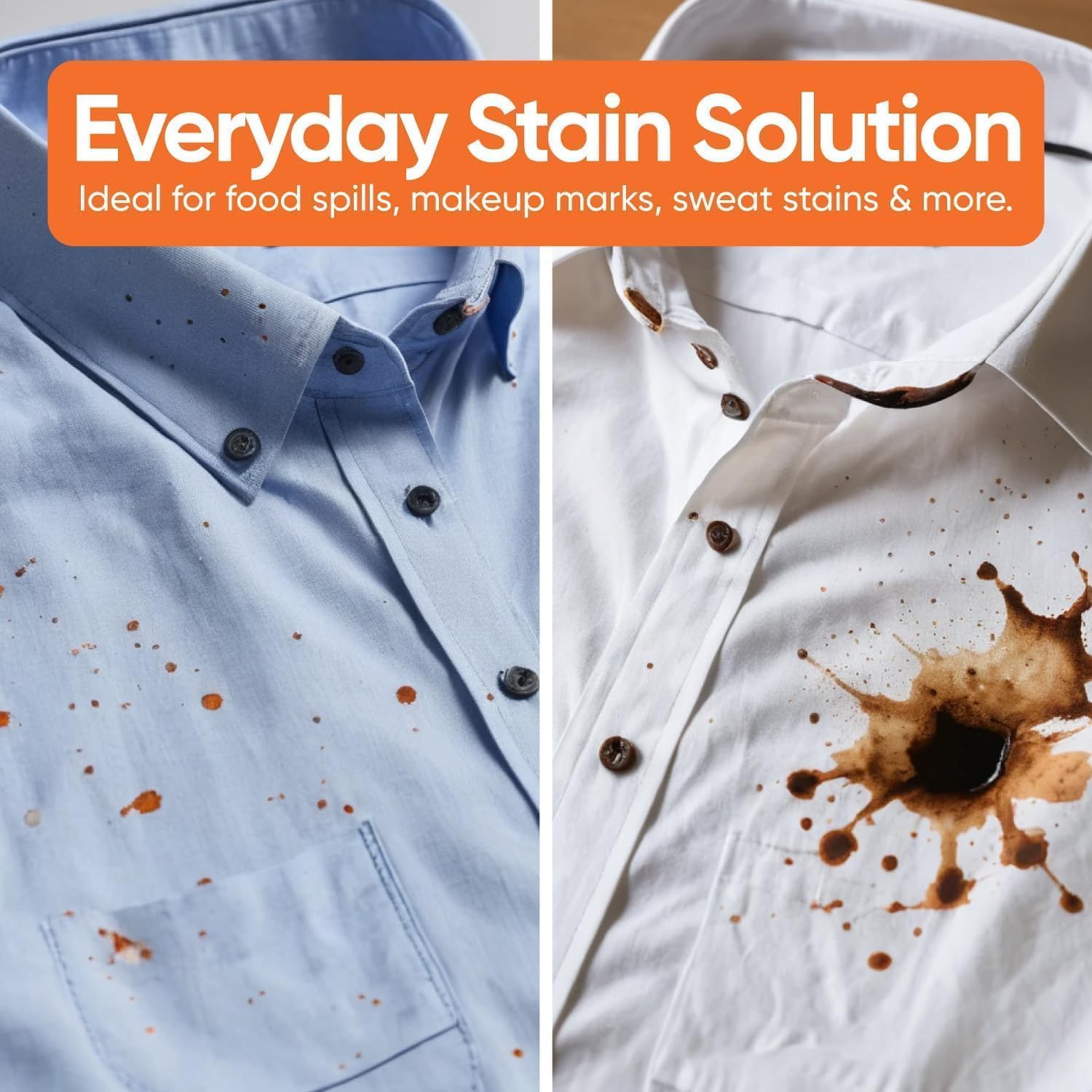 Pre-Wash Stain Remover Spray with Brush, Colered Cloth Detergent, Garment Cleaning Stain Cleaner, 2 Pack