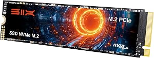 SIX NVME M.2 SSD PCIe 4.0-2TB m.2 2280 ssd, Lesen bis zu 7.350MB/s für Gaming PS5 Speichererweiterung mit heatsink, Interne Solid-State-Laufwerk PCIe gen 4×4 Nvme für Laptop Desktop PC