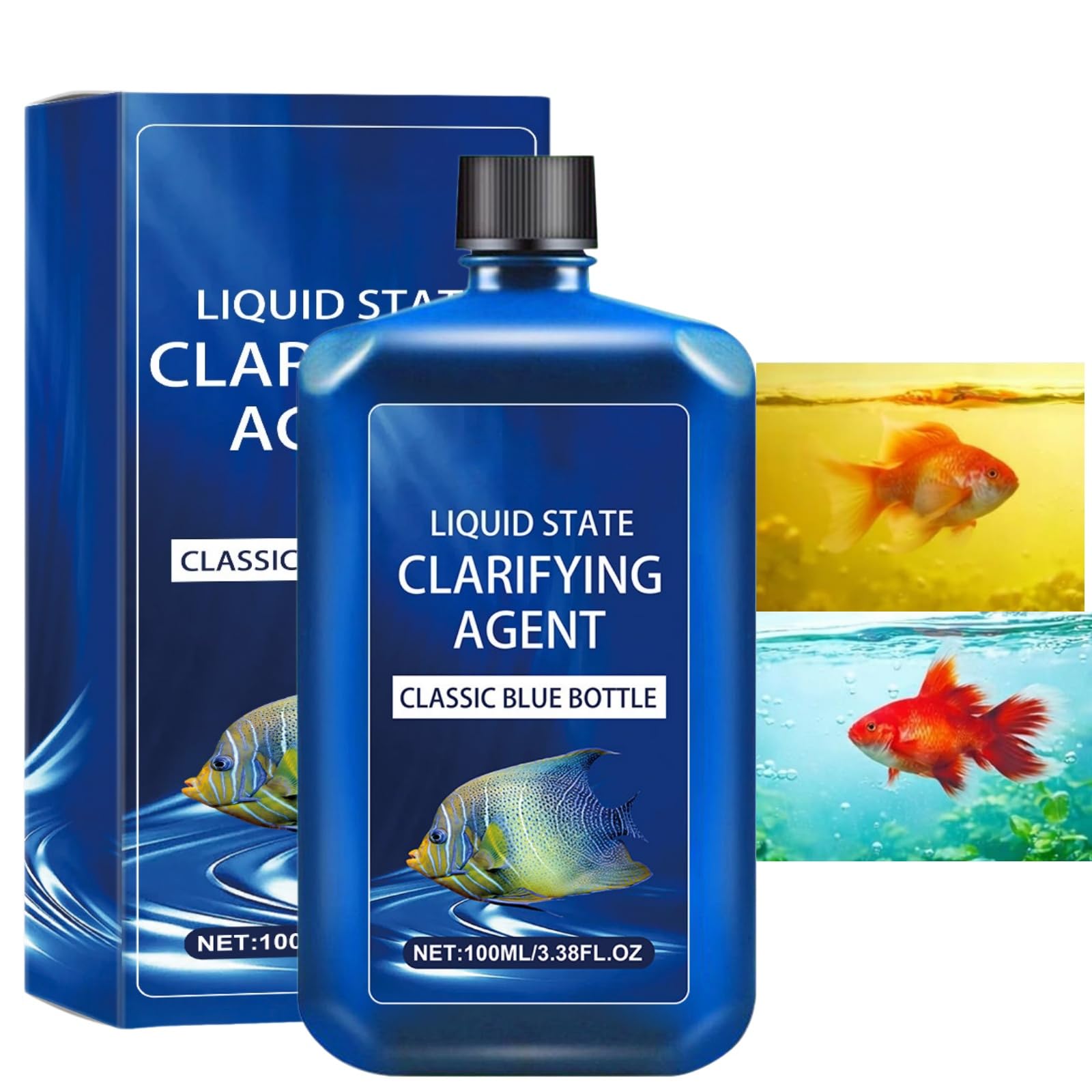 Aqua Guardian Pond Cleaner,Fast-Acting Aquarium Water Clarifier&Green Water Treatment for Ponds,Natural Pond Clear,Algae Control for Crystal Clear,Fish-Safe Water,Safe&Gentle Formula,Widely Applicable