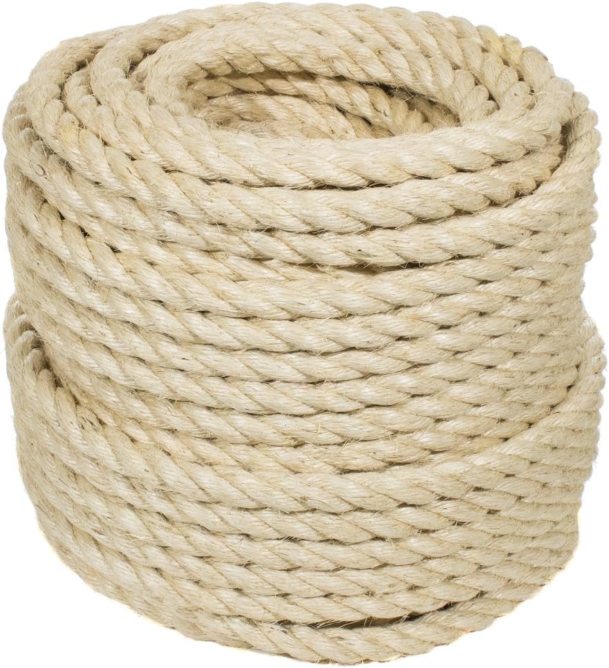 Golberg Twisted Sisal Rope (1 Inch x 25 Feet)
