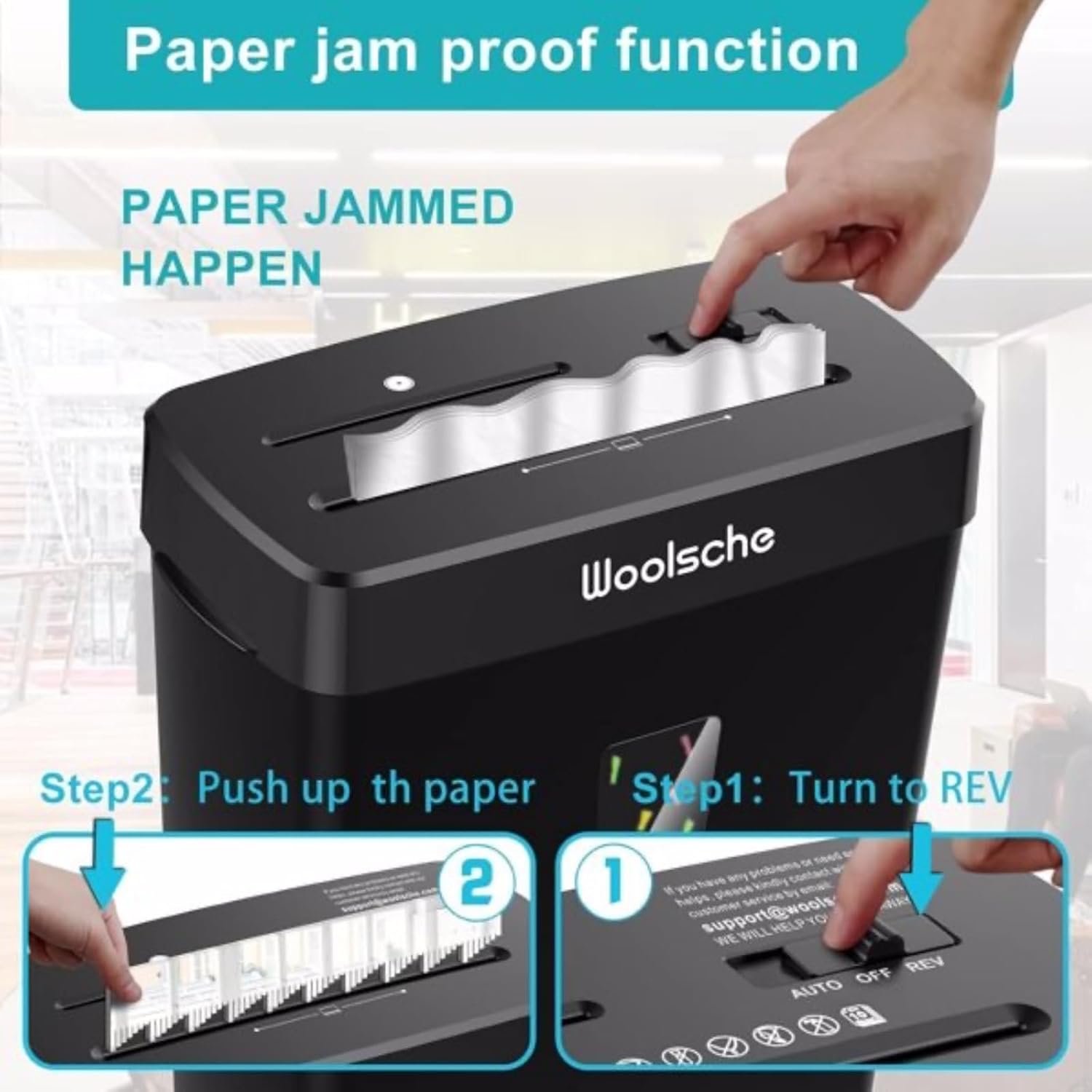 Woolsche 10-Sheet Cross Cut Paper Shredder, 3.43 Gallon Bin, P-4 High Security Level, Shreds CD/Credit Card/Staples, 3 Modes, Overheat Protection, Jam Proof, for Home Office Use, ETL Certified