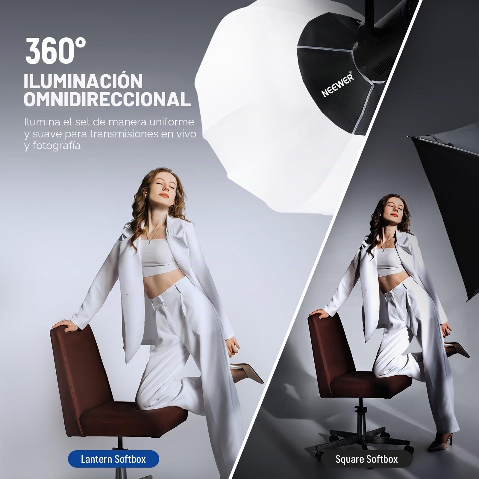 NEEWER Basics NS16L Lantern Softbox, 33.5", Liberación Rápida
