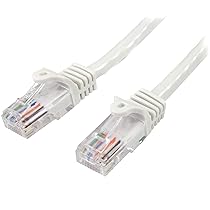 StarTech.com Cavo di Rete da 5m Bianco Cat5e Ethernet RJ45 Antigroviglio, Cavo Patch Snagless
