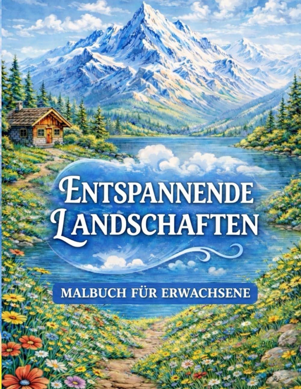 Stressabbau Malbuch für Erwachsene: Alpen, Berge & Naturmotiven: Entspannendes Ausmalbuch für Achtsamkeit, Ruhe und Wohlbefinden – Kreativ abschalten und Stress abbauen