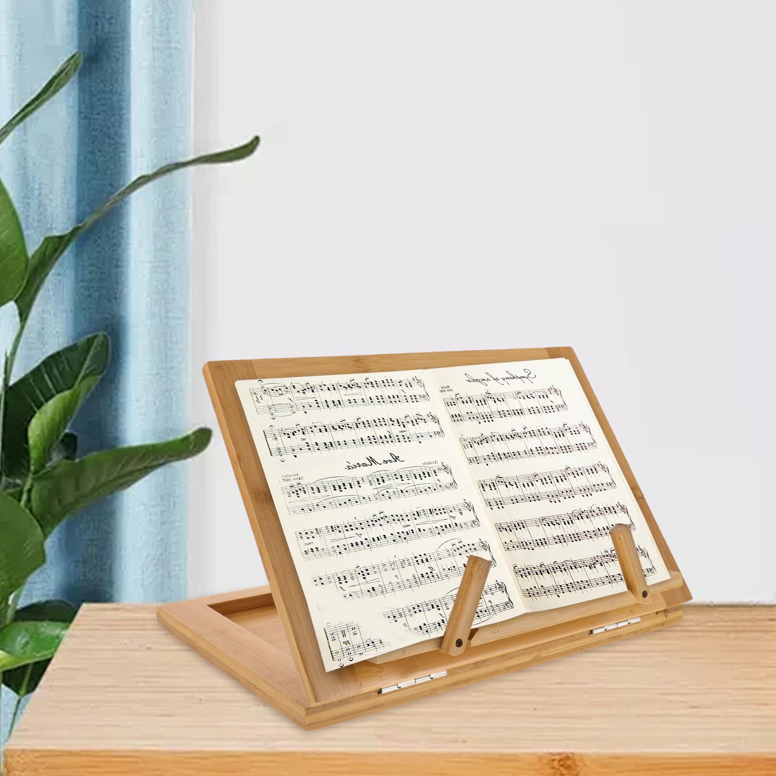 Toddmomy Musikständer Tisch Notenständer mit Tragbarem Design Einfach Montierbar für Musiker Unterwegs Stabil und Kompakt