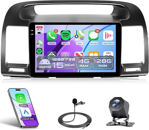 Miniatura 11 de Radio para Toyota Camry 2000 2001 2002 2003 2004 2005 2006 4 Núcleo 4G+64G Android 15 Estéreo de Coche con Carplay Inalámbrico Android Auto
