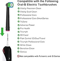 Vista 6 de Cabezales de repuesto para cepillo de dientes compatibles con Braun Oral-B, paquete de 8 cabezales de cepillo eléctrico profesionales para cabezales