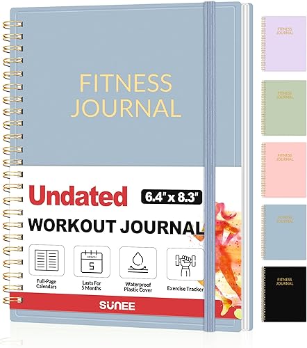 Vista 11 de Diario de Fitness y Planificador de Entrenamiento para Mujeres y Hombres, A4 (21.6 cm x 27.9 cm) Diario de Entrenamiento y Libro de Planificación