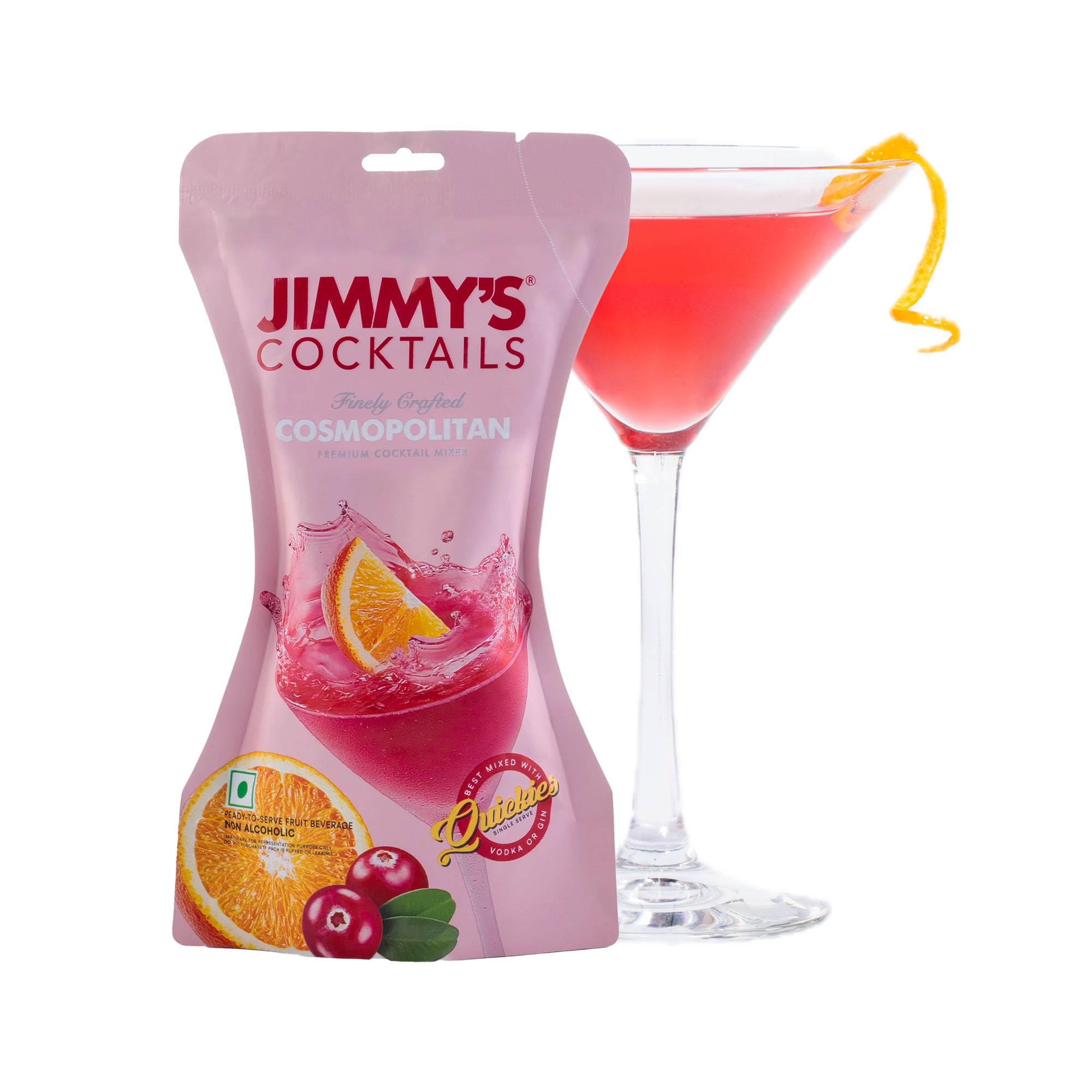 Jimmys Cosmopolitan Cocktail Mixers Quickies Pouch - 12 Pack - 1 Drink Per Pouch - Premium Mixer for Vodka Lovers | Craft the Perfect Cosmo at Home! (B0D9Y88ZYS) Amazon Price History, Amazon Price Tracker