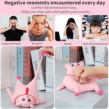 Pig Squishy Toy Anti-Stress Toy for Adults and Children