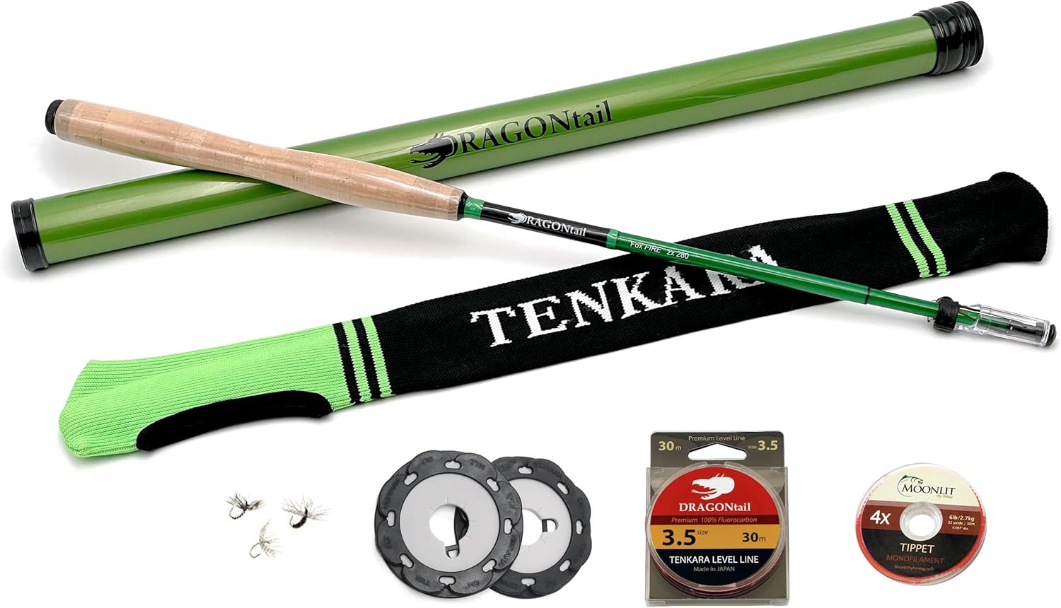 DRAGONtail Foxfire zx280 Zoom Fiberglass - Hybrid Tenkara Rod