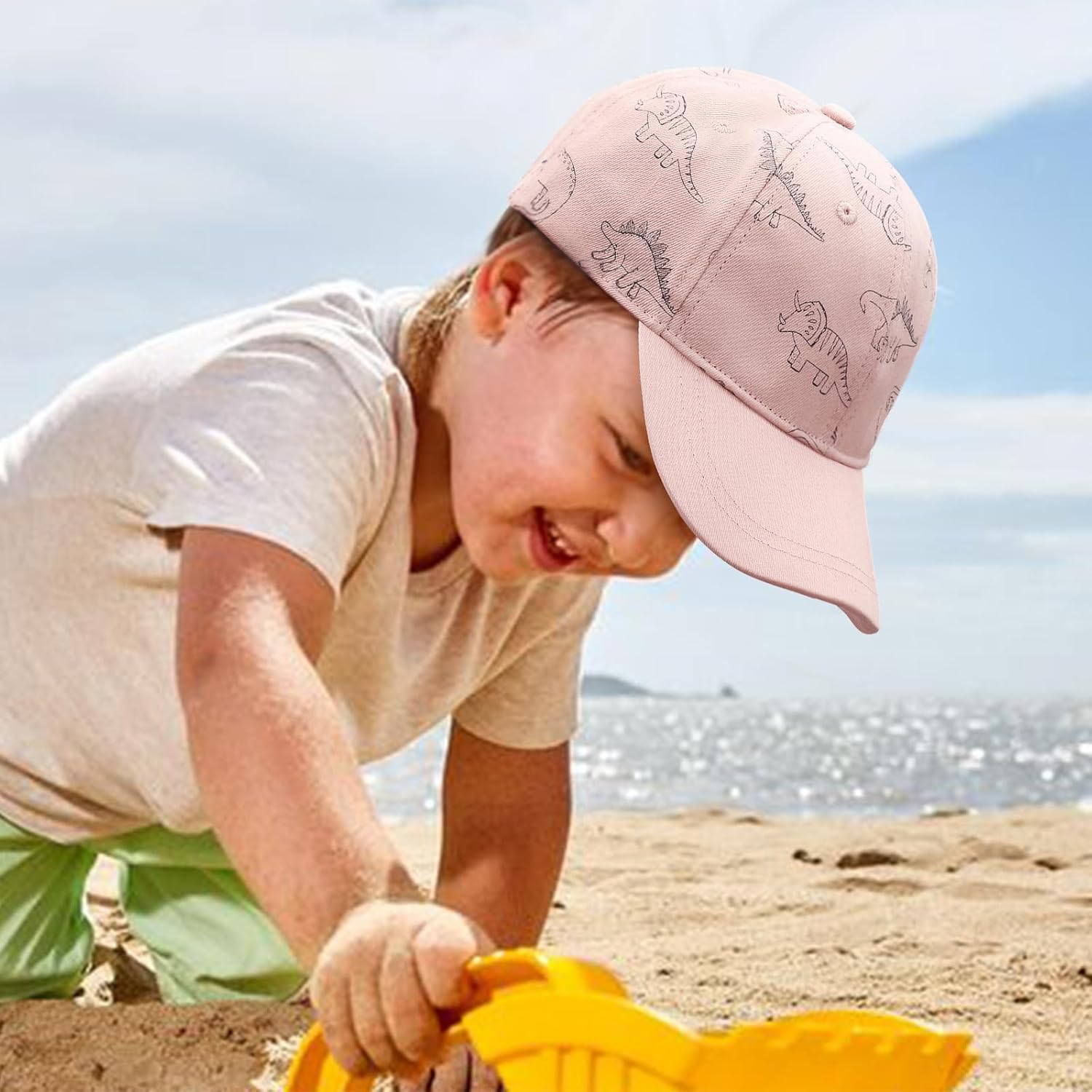 BQUBO Toddler Baseball Hat Baby Cap Sun Hat Adjustable Dinosaur Pattern Baseball Caps Toddler Kid Boys Girls Age 0-4T - Image 3