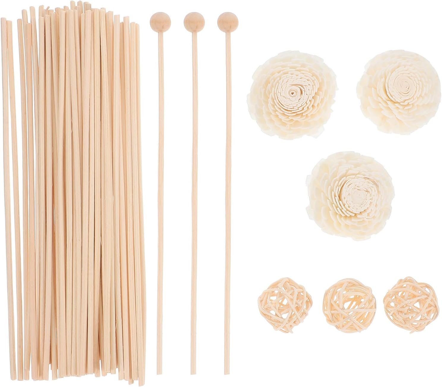 Zerodeko Room Fragrance Diffuser Sticks Set, Natural Rattan Reeds for Home