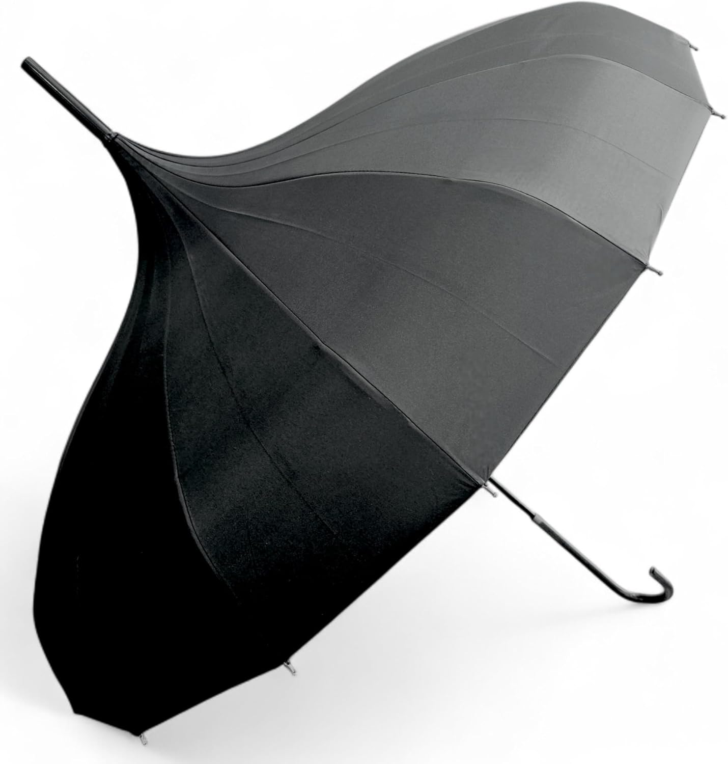Gothic Black Pagoda Umbrella - Perfect For Rain Or Shine, Ideal For Vampires, Gothic Enthusiasts, And Lovers Of Unique Style