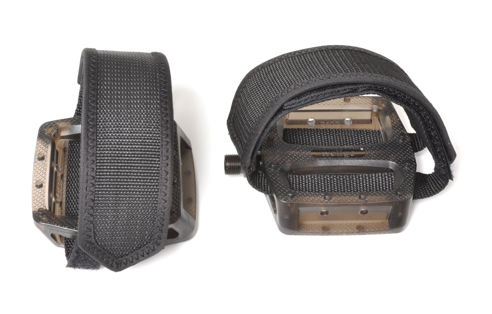 WellgoFixed Gear Fixie Pedal with Foot Strap, Translucent