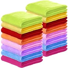 Kinlop 16 Pcs Fuzzy Baby Blankets Bulk, 39 x 27 Inch Soft Kid Blankets, Cozy Lightweight Warm Fleece Throw, for Spring Summer Infant Toddler Girls Boys, Crib Preschool Bedding Fresh Color
