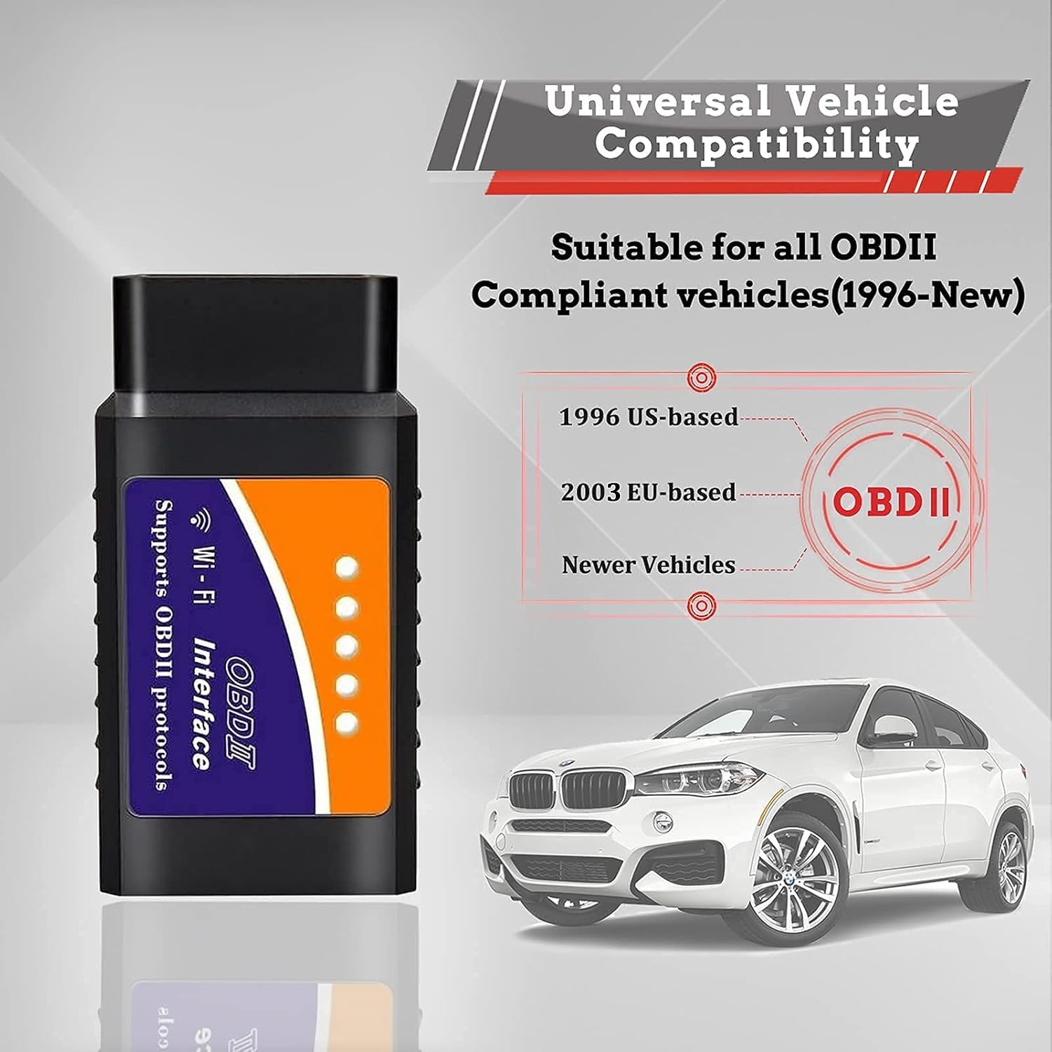 Amazon | 車両用 WIFI OBD 2 OBD2 スキャンツール、ELM327 ワイヤレス