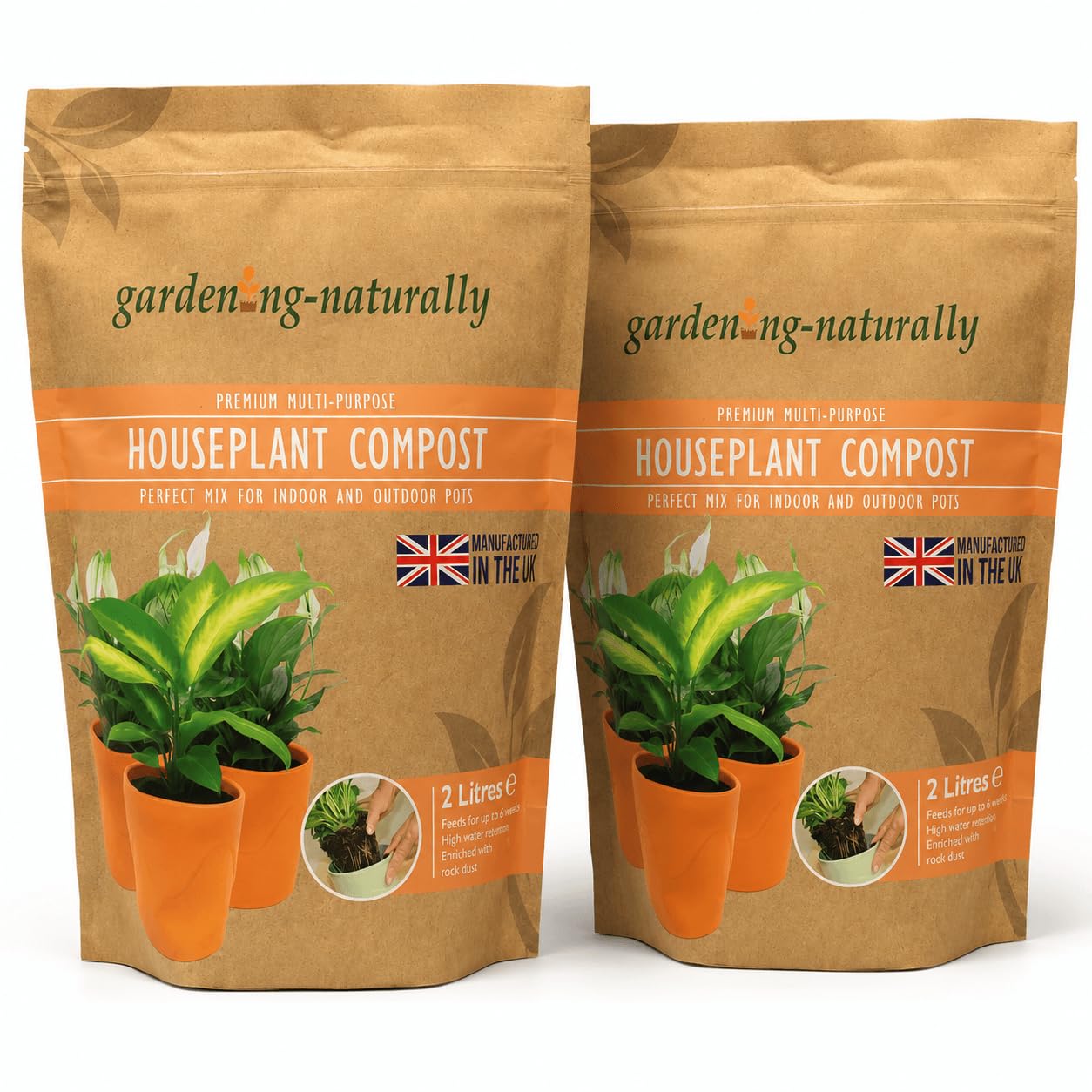 Premium Houseplant Compost Mix with Coir Bark and Volcanic Rock Dust (4 Litres)