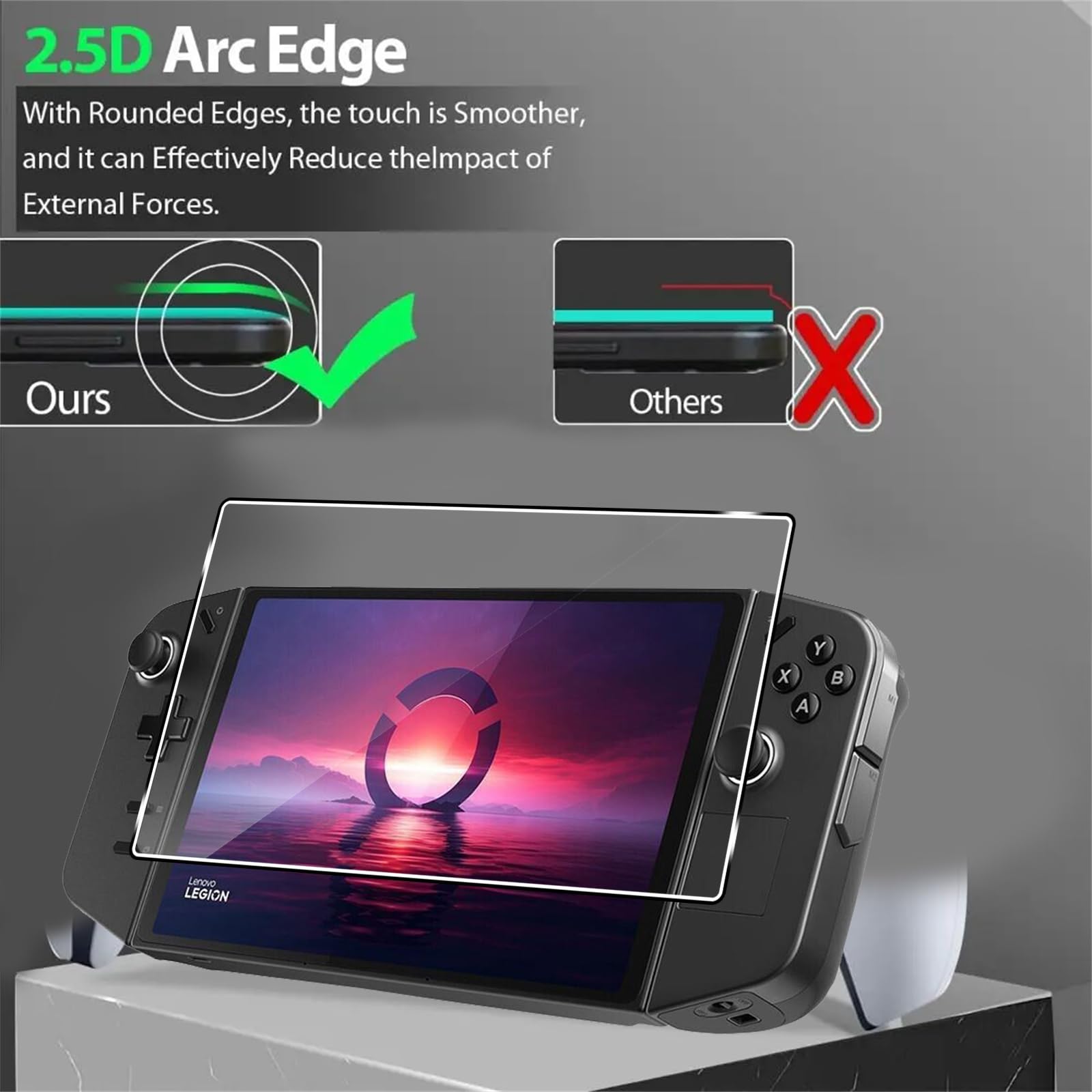 magglass Vetro temperato progettato per Lenovo Legion Go Screen Protector 8,8 pollici Ultra HD antigraffio Protector per Lenovo Legion Go Handheld magglass Vetro temperato progettato per Lenovo Legion Go Screen Protector 8,8 pollici Ultra HD antigraffio Protector per Lenovo Legion Go Handheld