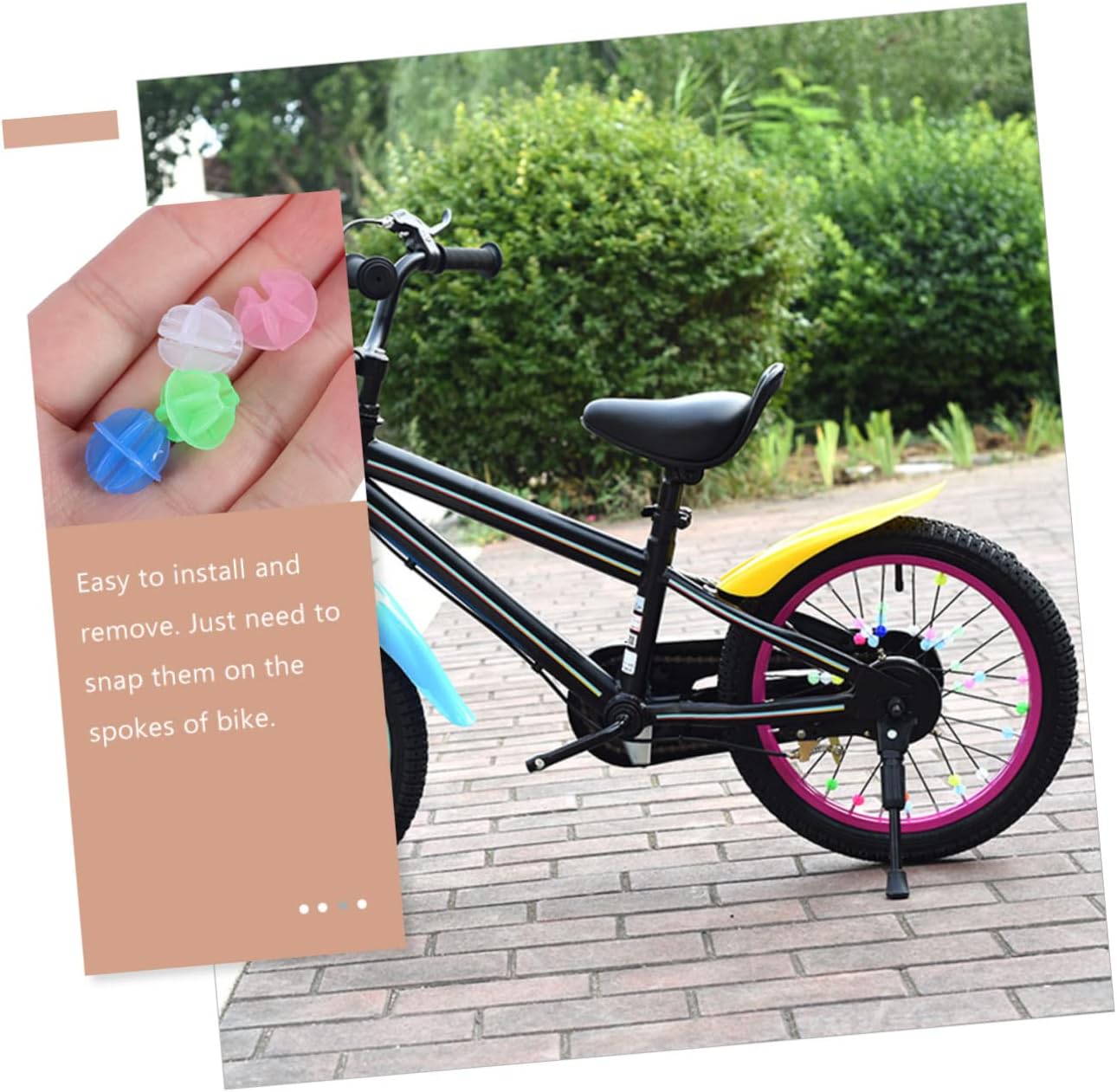 216pcs Glow- Dark Bike Wheel Beads Decorations for Boys and Girls Bike Accessories Led