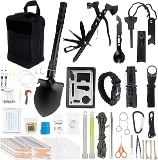 Survival Kit,137Pcs Survival Gear First Aid Kit, Camping Accessories, Fa...