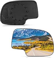 Vista 18 de BDFHYK Vidrio de espejo compatible con Dodge Ram 1500 2500 2009-2018, espejo exterior de vista lateral con placa de respaldo, reemplaza 68050299AA