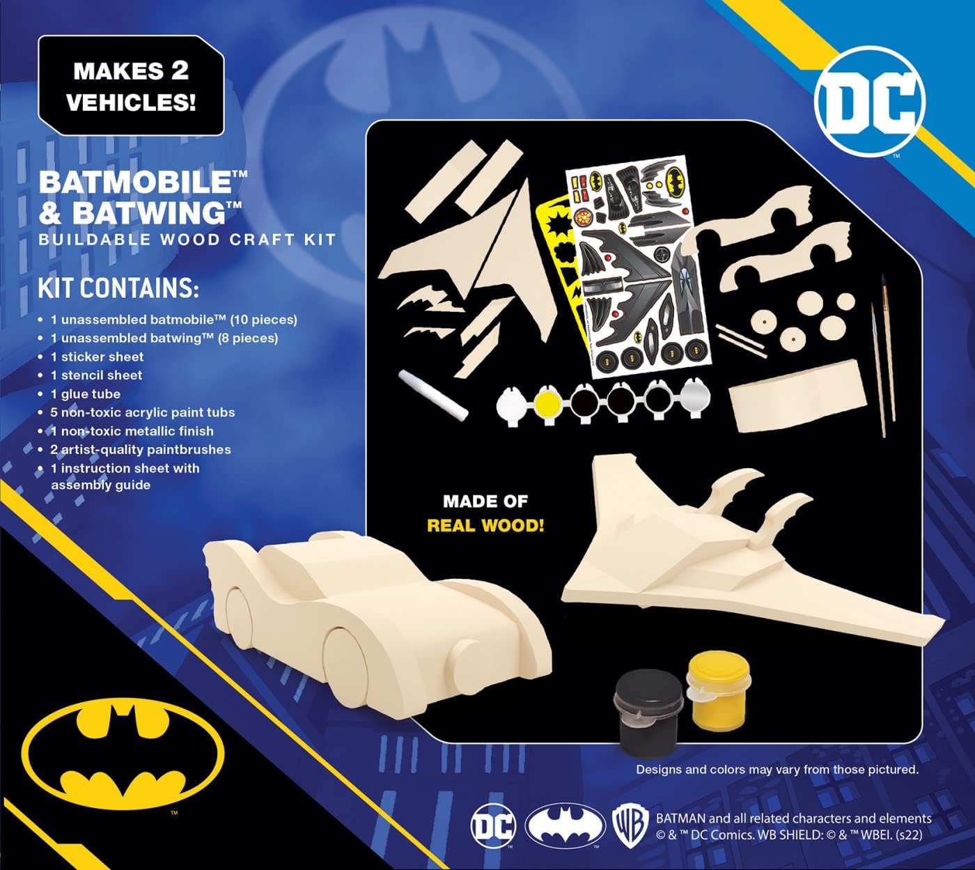 Masterpieces 21872 Batman Batmobile and Batwing Wood Paint Kit