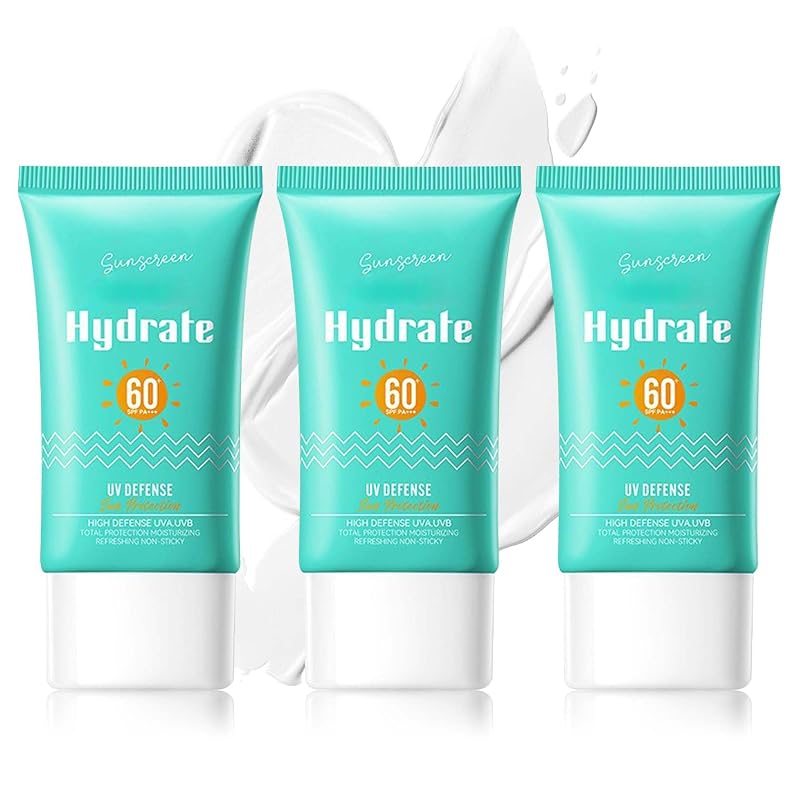 Protetor solar facial LJYBoBin FPS 60+++, 3 unidades