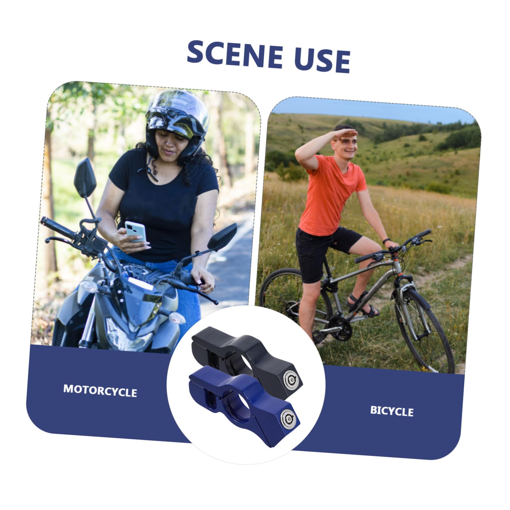 POPETPOP 2 Piezas Cerradura Antirrobo de Acelerador para Motocicletas Cerradura de Seguridad para Ciclomotores y Scooters de Manillar