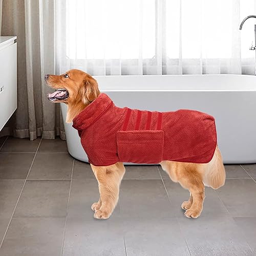 Miniatura 10 de Geyecete Abrigo de secado para perros – Bolsa de secado rápido para perros – Toalla de baño para perros – Toalla de baño de microfibra de secado Azul