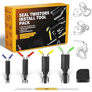 6 Pack Hydraulic Seal Installation Tools, Hydraulic Cylinder Piston Repair Rebuild Seal Kit, U-Cup Rod Seal Installation Tool Kits Upgraded Super Strong Seal Twistor Install Tool Set