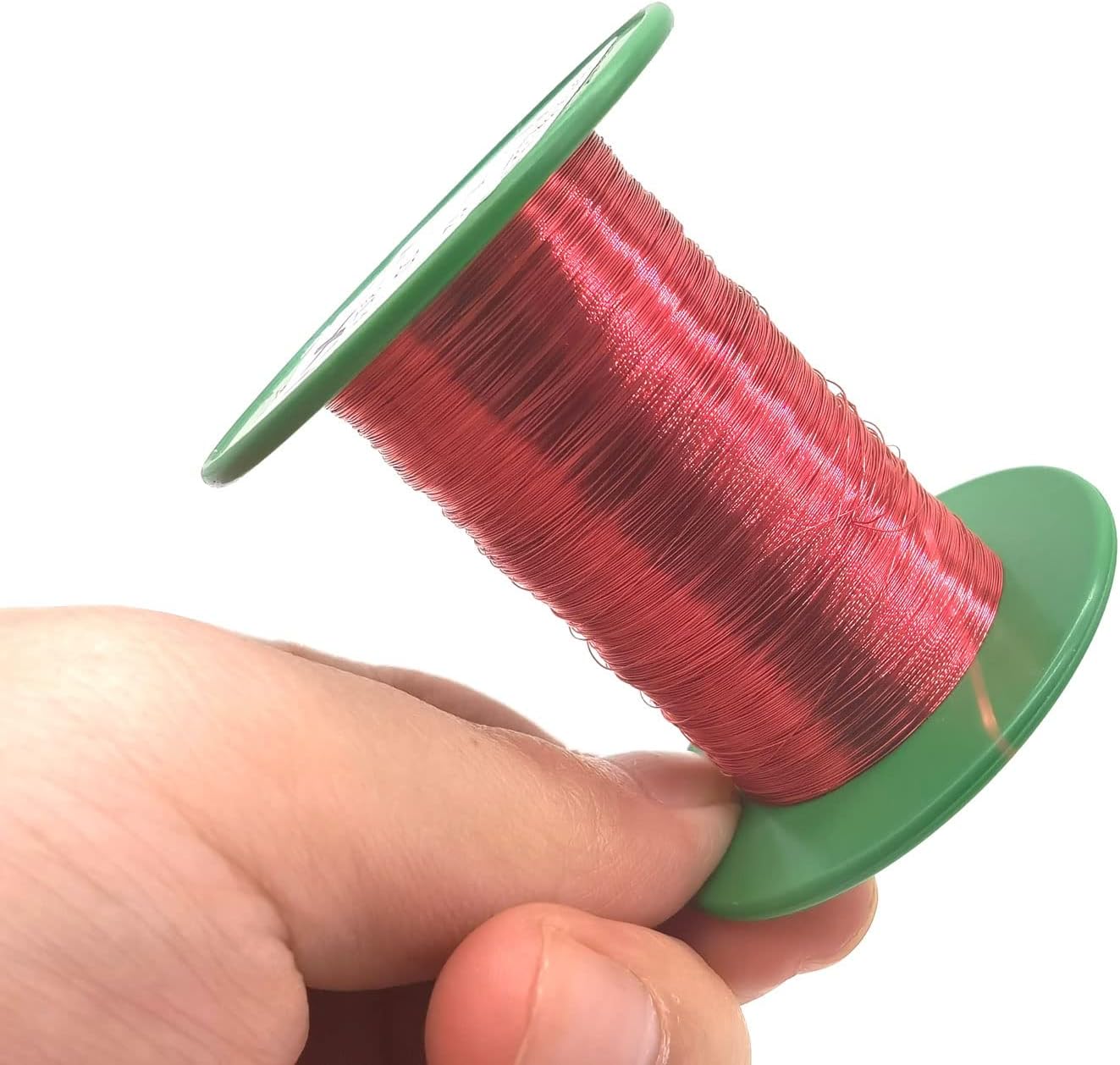 Coil Copper Enameled Magnet Winding Wire 22AWG 24AWG 30AWG 44AWG 0.31mm 0.43mm 0.19mm 0.07mm 0.11mm Red Wire QA-1/155 for Speaker Coils (Color : OD 1.2mm, Size : Weight 100g)