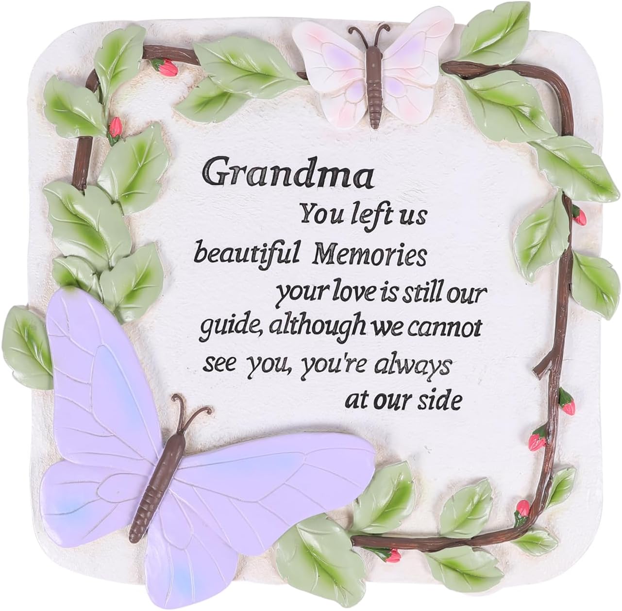 Youdear Memorials 10 Inch Resin Memorial Garden Stone, Outdoor Decor, Sympathy Garden Marker, Sympathy Gift for Loss of Mom, Remembrance of Beloved Mather (Grandma)